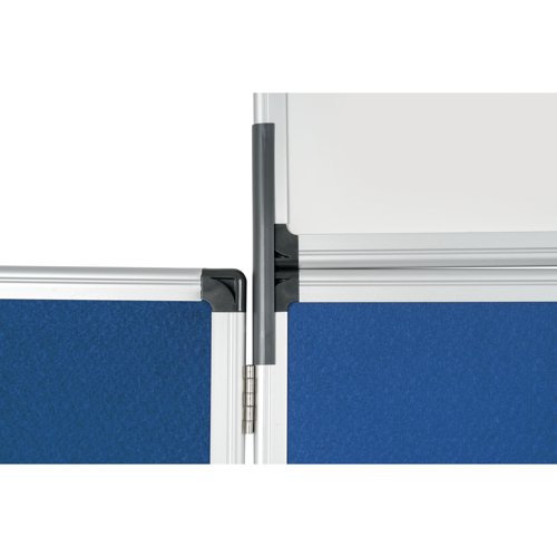 Bi-Office Showboard 3 Panel+Header Blue Nylon 90x60cm DSP350111