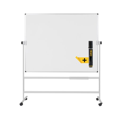 Bi-Office Revolving Whiteboard Lacquered Steel Surface 150x120cm QR0403