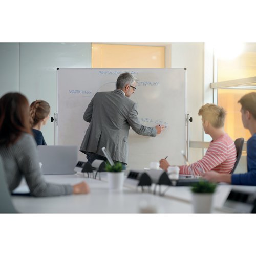 Bi-Office Revolving Whiteboard Lacquered Steel Surface 150x120cm QR0403 | Bi-Silque