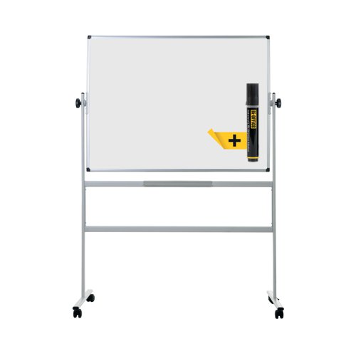 Bi-Office Revolving Whiteboard Lacquered Steel Surface 120x120cm QR0303