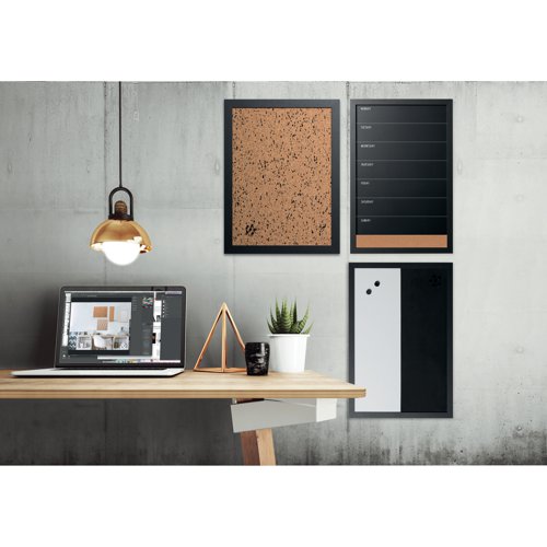 Bi-Office Black/White Message Boards Black Frame Pack 3 SOR-033