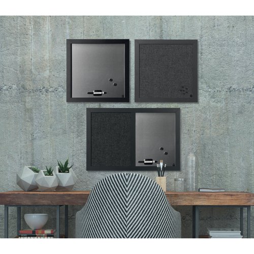 Bi-Office Black Shadow Message Boards Black Frame (Pack of 3) SOR-034 | Bi-Silque