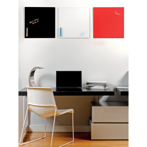 Bi-Office Glass Magnetic Board White Surface Frameless 48x48cm GL150101