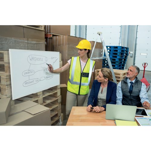 Bi-Office Maya Antimicrobial Whiteboard Aluminium Frame 120x90cm BMA0507226
