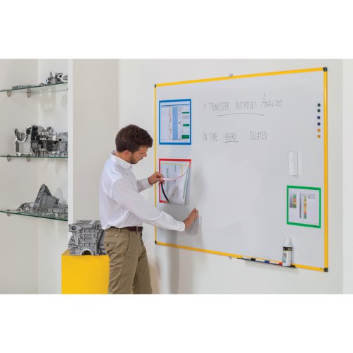 Bi-Office Industrial Ultrabrite Magnetic Whiteboard Aluminium Frame 90x60cm MA0315177 | Bi-Silque