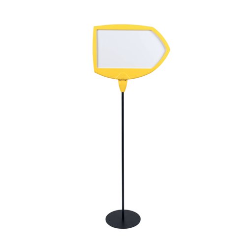 Bi-Office Yellow Arrow Floor Sign Magnetic Drywipe Surface SIG01010909 | Bi-Silque