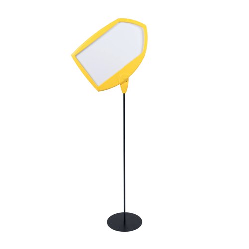 Bi-Office Yellow Arrow Floor Sign Magnetic Drywipe Surface SIG01010909 | Bi-Silque