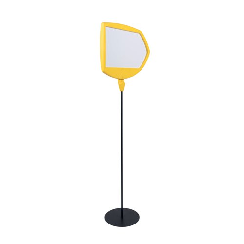 Bi-Office Yellow Arrow Floor Sign Magnetic Drywipe Surface SIG01010909 | Bi-Silque