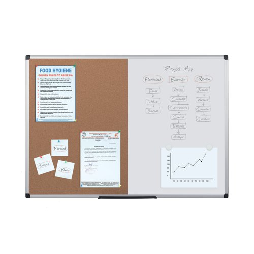 Bi-Office Maya Combination Board Cork/Magnetic Surface 120x90cm XA0503170 | Bi-Silque