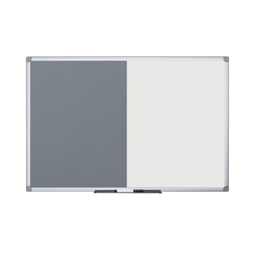 Bi-Office Maya Combination Board Grey Felt/Drywipe Surface 180x120cm XA2720170 | Bi-Silque