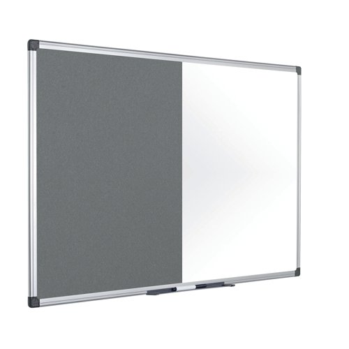 Bi-Office Maya Combination Board Grey Felt/Drywipe Surface 180x120cm XA2720170 | Bi-Silque