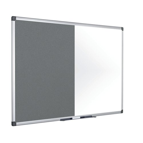 Bi-Office Maya Combination Board Grey Felt/Magnetic Surface 90x60cm XA0328170 Combination Boards BQ26328