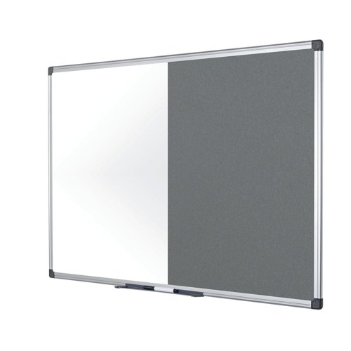 Bi-Office Maya Combination Board Grey Felt/Magnetic Surface 180x120cm XA2728170 Combination Boards BQ26787