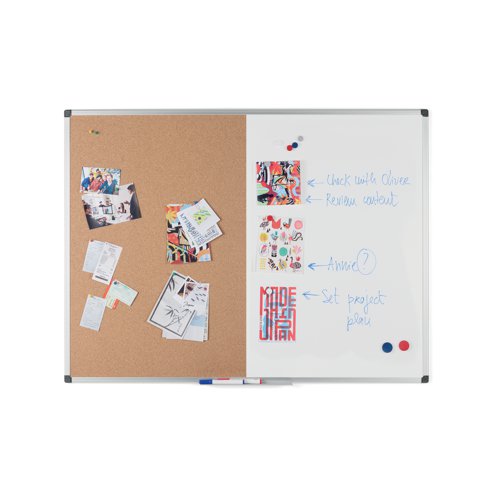 Bi-Office Maya Combination Board Cork/Magnetic Surface 80x60cm XA1303170 Combination Boards BQ26978