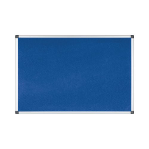 Bi-Office Aluminium Trim Felt Notice Board 1200x900mm Blue FA0543170-999