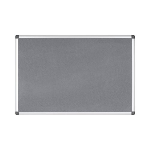 Bi-Office Felt Noticeboard 60x90cm Aluminium Frame Grey FA0342170