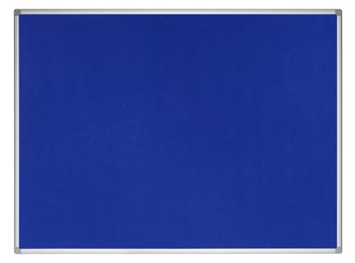 Earth Maya Felt Noticeboard 90x60cm Blue Aluminium Frame FA0343790