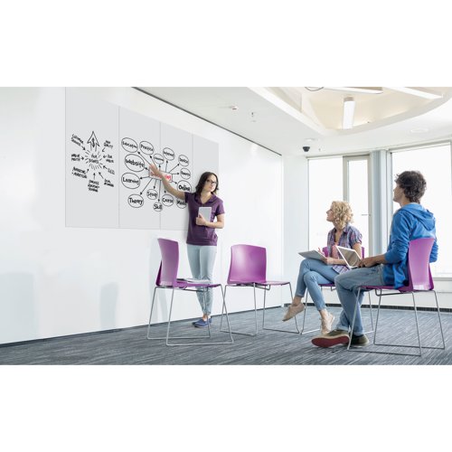 Bi-Office Tile Magnetic Steel Whiteboard 148x98cm DET8125397 | Bi-Silque