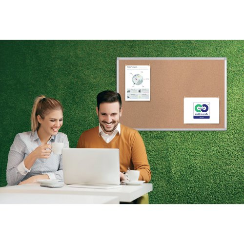 Bi-Office Earth-It Aluminium Frame Cork Board 900x600mm CA031790