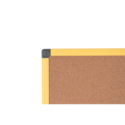 Bi-Office Industrial Ultrabrite Cork Board Yellow Aluminium Frame 180x90cm CA0711721 | Bi-Silque