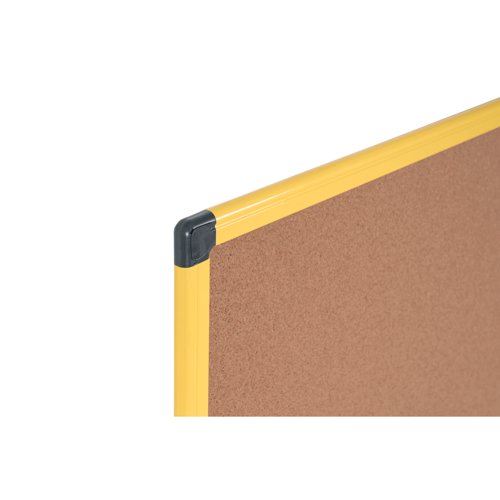 Bi-Office Industrial Ultrabrite Cork Board Yellow Aluminium Frame 180x90cm CA0711721 | Bi-Silque