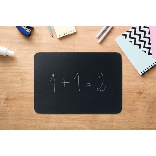 Bi-Office Frameless Chalkboard Double-Sided Washable Black Surface A3 Pk of 5 MB8125397