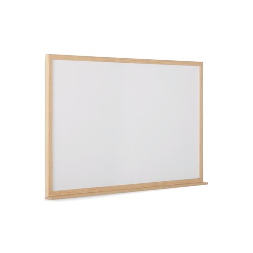 Earth Prime Non-Magnetic Whiteboard 90x60cm Oak MDF Frame MB07002318 | Bi-Silque