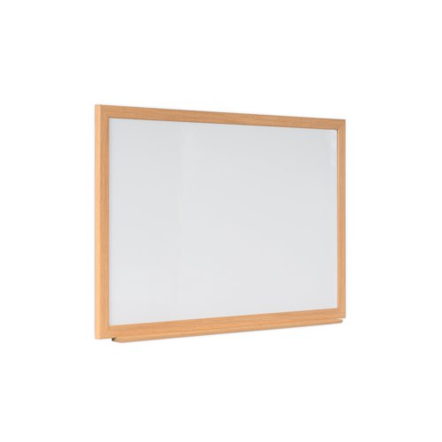 Earth Prime Non-Magnetic Whiteboard 120x90cm Oak MDF Frame MB14002318 | Bi-Silque