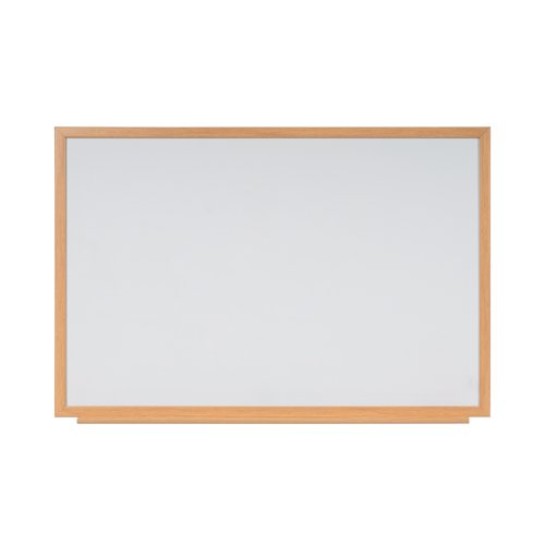 Earth Executive Non-Magnetic Whiteboard 180x120cm Oak MDF Frame MB85002319