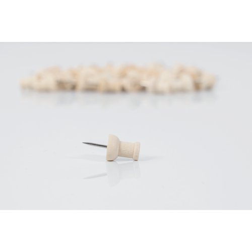 Bi-Office Wooden Push Pins (Pack of 20 PI3203 | BQ48008 | Bi-Silque