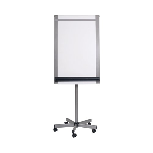 Bi-Office Roll Up Mobile Easel Magnetic Silver Finish Surface 70x100cm EA4822016