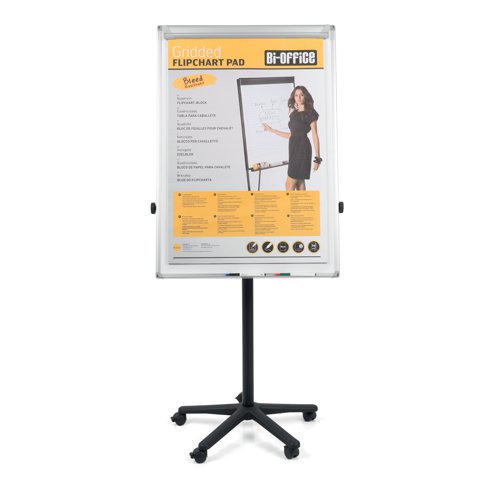 Bi-Office Classic Magnetic Mobile Easel Black/Grey 70x100cm EA4806175