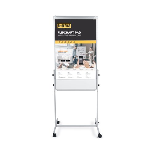 Bi-Office Mobile Duo Easel Grey Felt and Magnetic Surface 70x120cm EA4726075