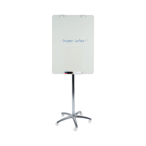 Bi-Office Business Glass Mobile Easel Non-Magnetic 70x100cm GEA4850126