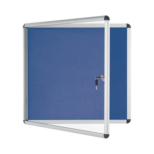 Bi-Office Enclore lockable display cases are ideal to display important messages in corridors, schools or common areas. Make sure everyone is on the same page and acknowledges important information or any tasks that need to be considered. Add colour to increase the usability and perception of the display case. This is a strong, secure, and lightweight solution to display important notes, pictures, and so on, in the common areas of labs, schools, and other public spaces. The frame is made of aluminium, with rounded corners for increased safety. There is clear visibility of the displayed items due to the swinging acrylic door, which can be locked to protect the inside materials from hampering, manipulation, or the weather. This lockable board comes with 2 keys, so you can keep a key in a safe location, to use as a spare if the other one gets lost. The set also includes a wall mount kit for easy installation.