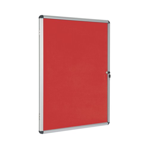 Bi-Office Enclore lockable display cases are ideal to display important messages in corridors, schools or common areas. Make sure everyone is on the same page and acknowledges important information or any tasks that need to be considered. Add colour to increase the usability and perception of the display case. This is a strong, secure, and lightweight solution to display important notes, pictures, and so on, in the common areas of labs, schools, and other public spaces. The frame is made of aluminium, with rounded corners for increased safety. There is clear visibility of the displayed items due to the swinging acrylic door, which can be locked to protect the inside materials from hampering, manipulation, or the weather. This lockable board comes with 2 keys, so you can keep a key in a safe location, to use as a spare if the other one gets lost. The set also includes a wall mount kit for easy installation.