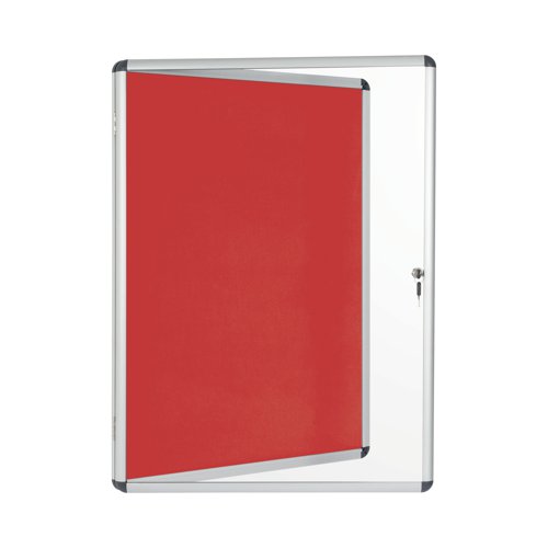 Bi-Office Enclore lockable display cases are ideal to display important messages in corridors, schools or common areas. Make sure everyone is on the same page and acknowledges important information or any tasks that need to be considered. Add colour to increase the usability and perception of the display case. This is a strong, secure, and lightweight solution to display important notes, pictures, and so on, in the common areas of labs, schools, and other public spaces. The frame is made of aluminium, with rounded corners for increased safety. There is clear visibility of the displayed items due to the swinging acrylic door, which can be locked to protect the inside materials from hampering, manipulation, or the weather. This lockable board comes with 2 keys, so you can keep a key in a safe location, to use as a spare if the other one gets lost. The set also includes a wall mount kit for easy installation.