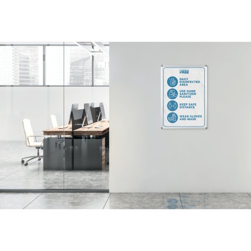 Bi-Office Curled Snap Display Aluminium Frame Plastic Corners A0 VT060415280