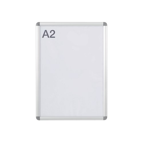 Bi-Office Curled Snap Display Aluminium Frame Plastic Corners A2 VT610415280 Picture Frames BQ52493