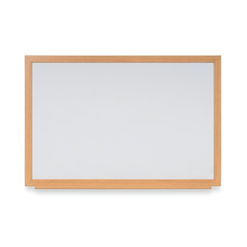 Earth Prime Magnetic Whiteboard 90x60cm Enamel Surf Oak MDF Frame CE06202318