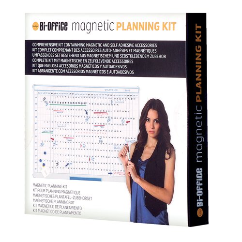 Bi-Office Magnetic Planning Kit KT1717 Drywipe Board Accessories BQ65717