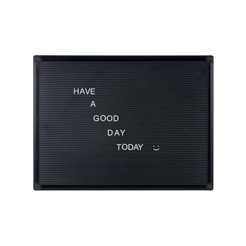 Bi-Office Maya Landscape Letterboard Black Aluminium Frame 60x45cm LET0201185 | Bi-Silque