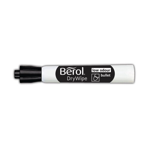 Berol Drywipe Marker Bullet Tip Black (48 Pack) 1984868