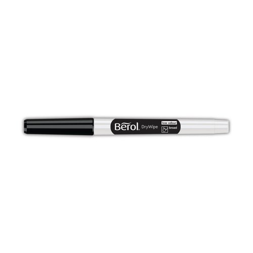 Berol Drywipe Marker Broad Black (Pack of 12) 1984894