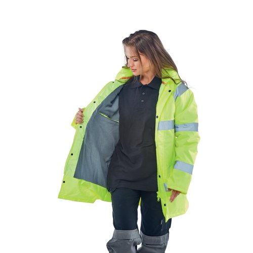 Beeswift Constructor High Visibility Jacket Saturn Yellow S CTJENGSYS | Beeswift