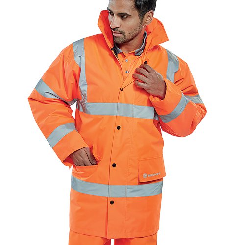 Beeswift Constructor High Visibility Jacket Orange 4XL CTJENGOR4XL | Beeswift