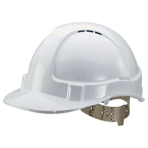 Beeswift Comfort Vented Safety Helmet ABS Shell White BBVSHW