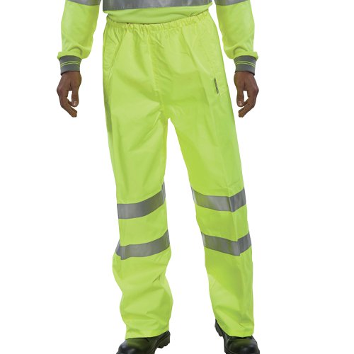 Beeswift Birkdale High Visibility Breathable Trousers Saturn Yellow XL