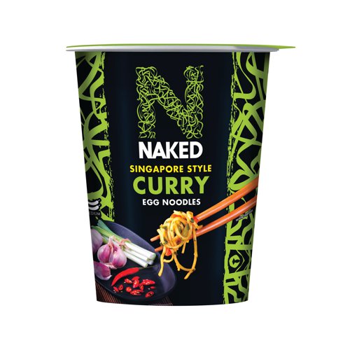 Naked Noodle Singapore Style Curry Egg Noodles 78g (Pack of 6) 129471