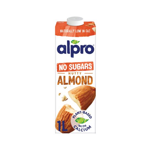 Alpro Roasted Almond Unsweetened UHT 1 Litre (Pack of 12) 80003939